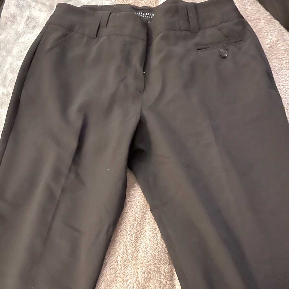 Larry Levine Stretch straight leg with cuffed hem